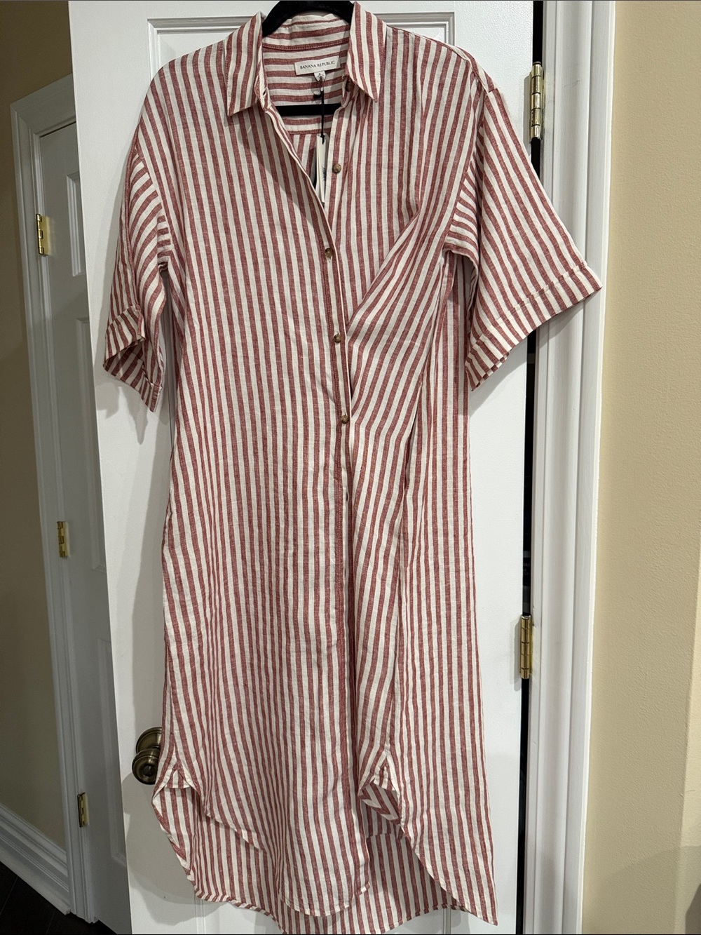 Banana Republic Hi-Low Linen Shirt Maxi Dress - Picture 4 of 7